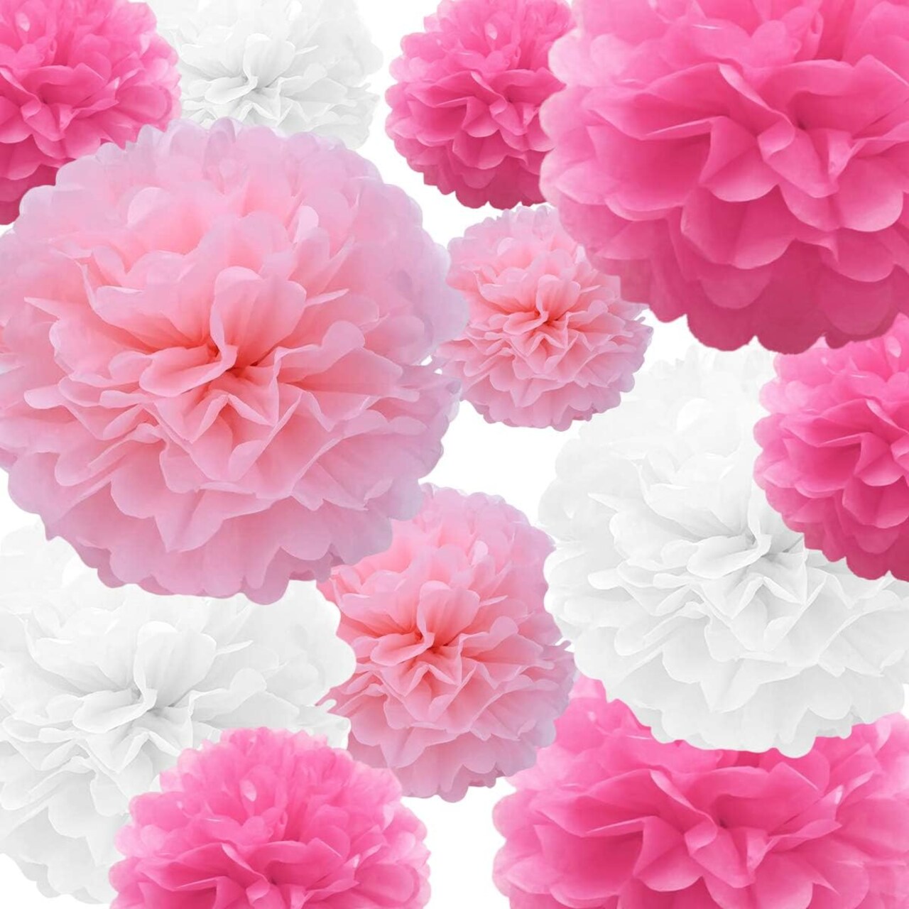 Tissue Paper Pompoms(pink, red)13.35 x 5.51 x 1.54 inches; 8.78 ounces